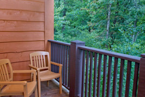 balcony view of forest from guest room